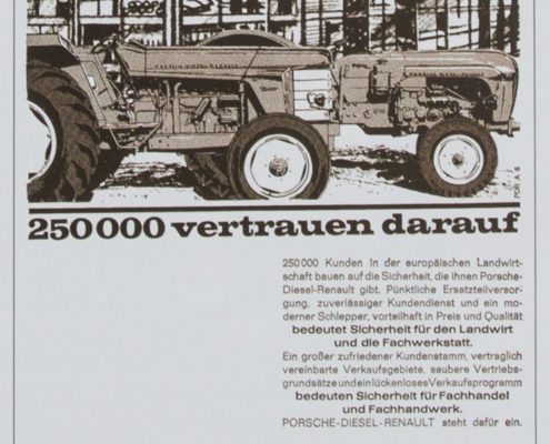 Zeitungsartikel Ausschnitt zu Porsche Diesel Traktor 