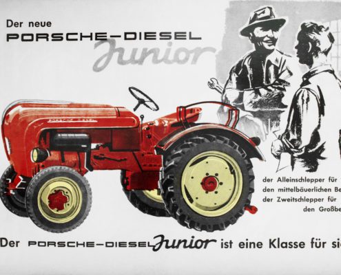 Werbung für den damals neuen Porsche Diesel Junior