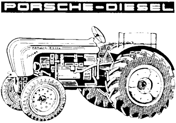Zeichnung der Porsche Diesel Traktors bei fahr(T)raum