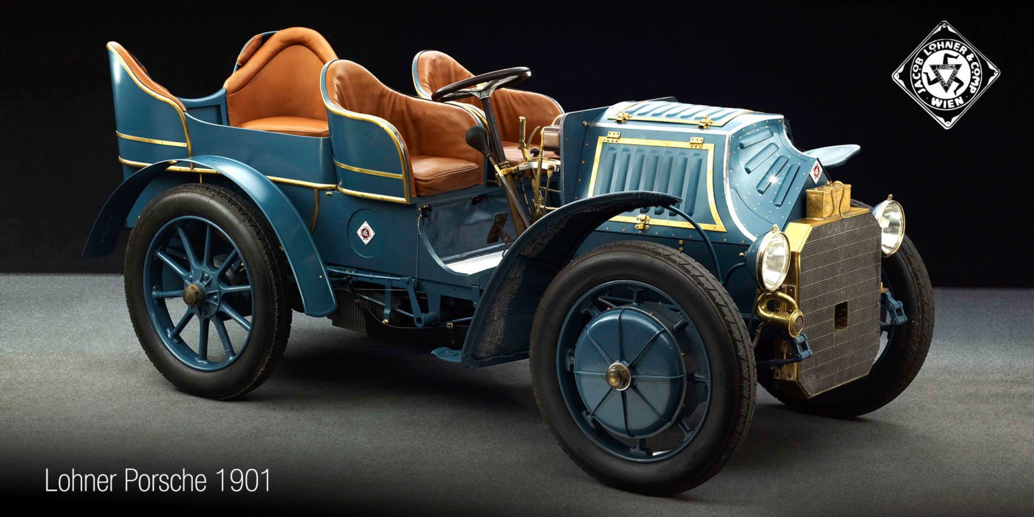 Lohner Porsche 1901 als historisches Automobile in der fahr(T)raum Ausstellung