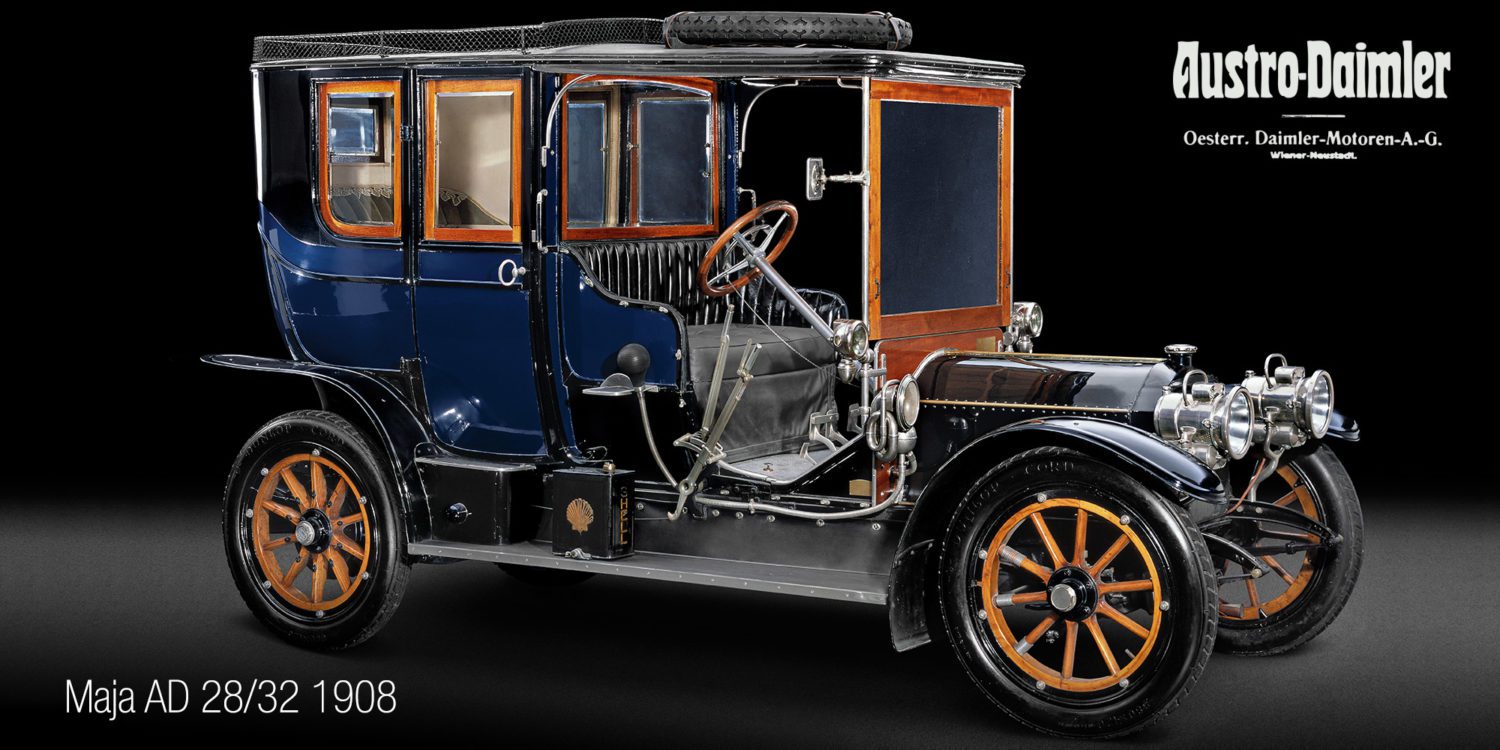 Maja AD 28/32 1908 ist Teil der historischen Automobile in der fahr(T)raum Ausstellung