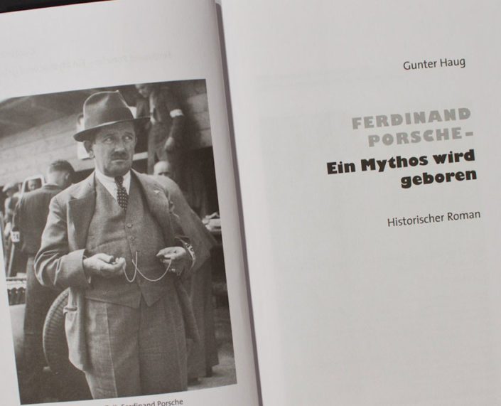 Erste Seite des Buches von Gunter Haug über Ferdinand Porsche